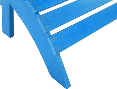 Tabure kopshti Beliani ADIRONDACK, plastic wood, për këmbë, blu