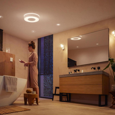 Spot dritë Philips Hue Xamento Downlight, set 3 copë, smart LED, alumin