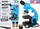 Mikroskop edukativ Micro Microscope For Research, zmadhim 100x 400x 1200x, set me aksesorë, blu