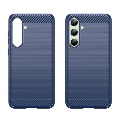 Maskë mbrojtëse Armor për Samsung Galaxy S24 FE, TPU, efekt karboni, blu