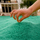 Tapet i rrumbullt Strado Round Shaggy Rug, 120x120 cm, Turquoise Sea