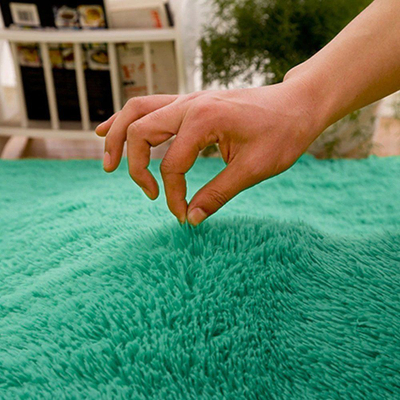 Tapet i rrumbullt Strado Round Shaggy Rug, 120x120 cm, Turquoise Sea