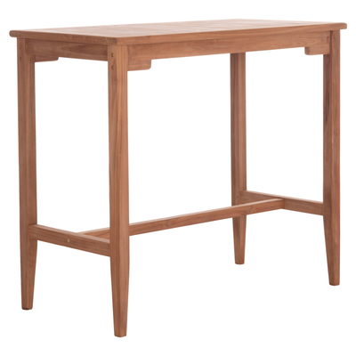 Tavolinë bar kopshti HomeMarkt Cranston HM18111, dru teak, 120x60x105 cm, ngjyrë natyrale