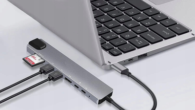 Докинг станица Bounn JH-81, 8 во 1, USB-C, сива