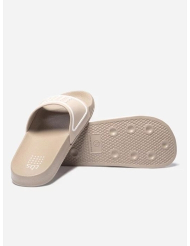 Pantofla grash TBS Toe, shputë komode, rrip i gjerë, bezhë e çelët