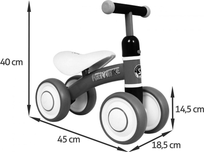 Biçikletë balancuese Rastar PettyTrike, 4 rrota, rrota 6", rozë