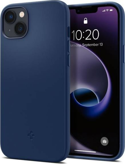 Kapak telefoni Spigen Silicone Fit Mag MagSafe, për iPhone 14 Plus, silikon, blu navy