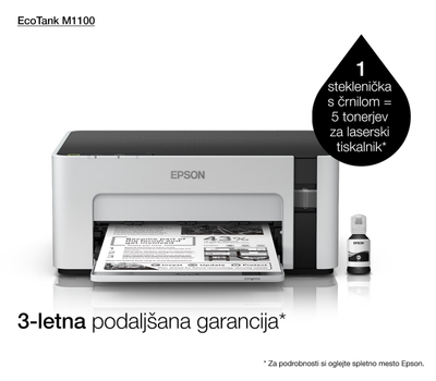 Printer inkjet Epson EcoTank M1100, mono, A4, USB, i bardhë