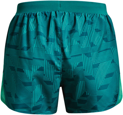 Pantallona të shkurtra vrapimi Under Armour Fly By 2.0 Printed, për femra, të gjelbra