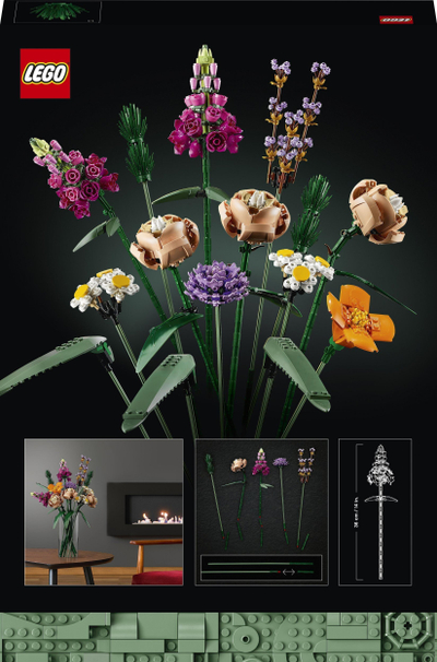 Set LEGO Botanicals Flower Bouquet 10280, 756 copa, për të rritur, shumëngjyrësh