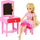 Set lodrash LEAN Toys Doll Furniture, shtrat dollap tavolinë grimimi, shumëngjyrësh