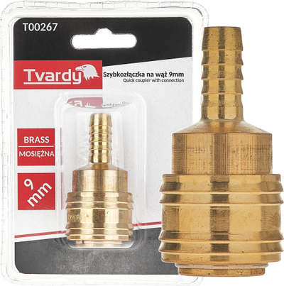 Lidhës i shpejtë bronzi për gyp Tvardy T00267, 9 mm, femëror, ngjyrë bronzi