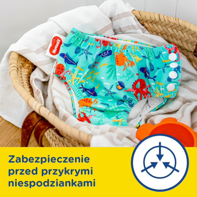 Pelena noti Huggies Little Swimmers Reusable, madhësia 5–6, 13 kg+, me dizajn detar