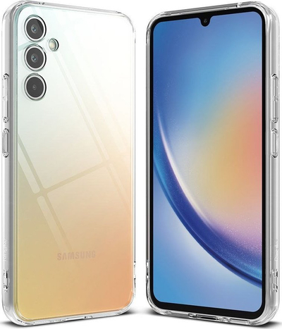 Mbrojtëse telefoni Ringke Fusion për Samsung Galaxy A34 5G, TPU polikarbonat, transparente, e kthjellët