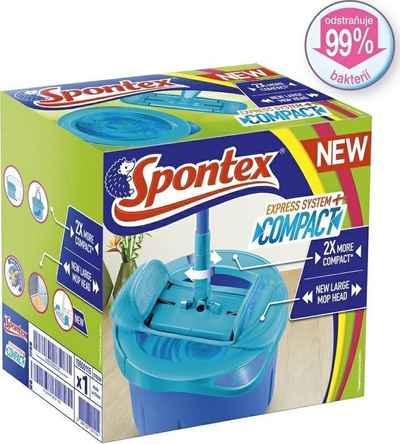 Shtupë Spontex Compact + Express System, 4.5 L, e kaltër