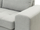 Kënd divan këndor L-Shape, material cope, me shezlong, gri e çelët