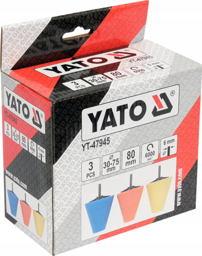 Set sfungjerë lustruese Yato, për felne, 3 copë