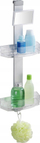 Rafth dushi Wenko Shower Caddy me pasqyrë kundër avullit, inox, argjend