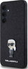 Mbrojtëse telefoni Karl Lagerfeld Fixed Glitter Ikonik, Samsung Galaxy A55 A556, hardcase, e zezë me shkëlqim