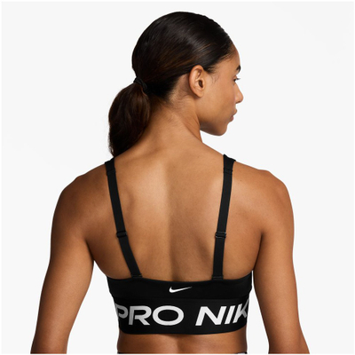 Top sportiv Nike Indy Medium Support, jastëk i heqshëm, për të rritur, i zi