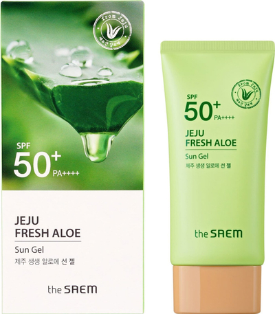 Krem dielli The Saem Jeju Fresh Aloe Sun Gel, SPF50 PA++++, 50g