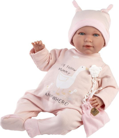 Kukull bebë Llorens Mimi, 42cm, e rozë