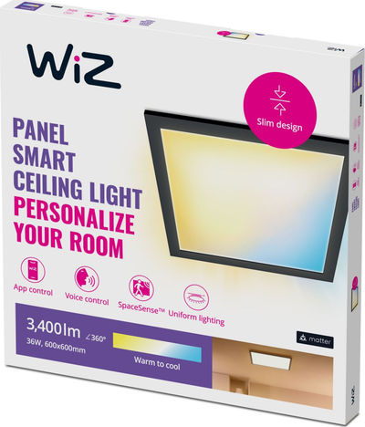 Panel LED tavoni WiZ, smart, 60x60 cm, i zi