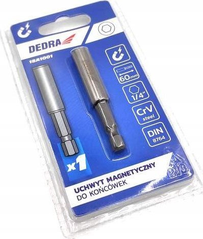 Mbajtës magnetik për bit Dedra, 60mm, metalik