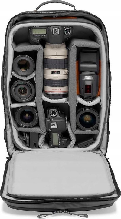 Çantë me rrota për kamera Lowepro Whistler RL 400 AW II, për DSLR dhe mirrorless, portokalli
