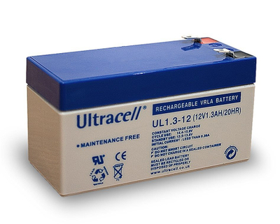 Bateri plumbi Ultracell UL1.3-12, 12V, 1.3Ah, gri