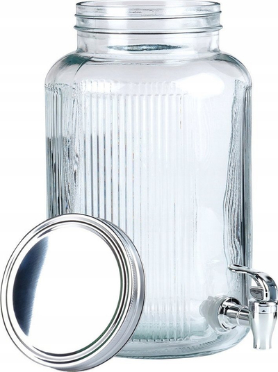 Enë pije me rubinet pa markë, për limonadë, plastike, transparente