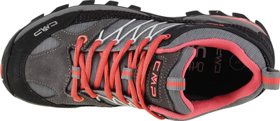 Këpucë trekking për femra CMP Rigel Low, Clima Protect, taban Full On Grip, të zeza grafit me të kuqe