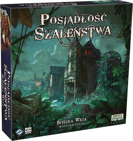 Zgjerim loje bord Fantasy Flight Games Mansions of Madness Path of the Serpent, për lojën bazë Mansions of Madness, me skenarë dhe përbindësha të rinj
