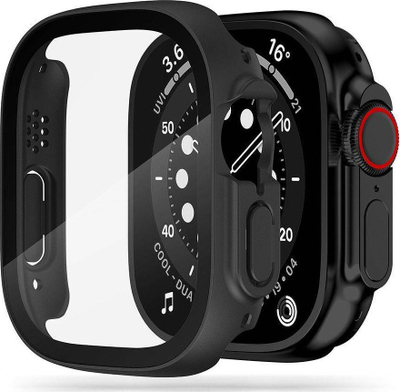 Mbështjellës Tech-Protect Defense360 për Apple Watch Ultra 49mm, xham i integruar, i zi