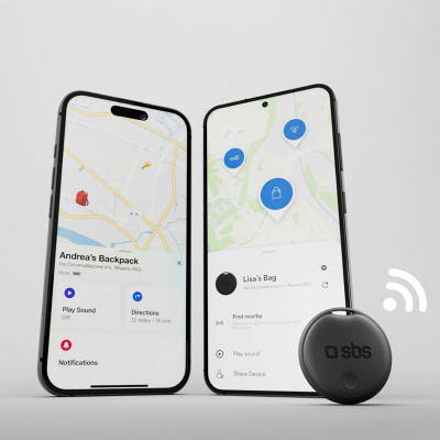 Tracker GPS SBS, për Android dhe iOS, me alarm 60 dB, i zi