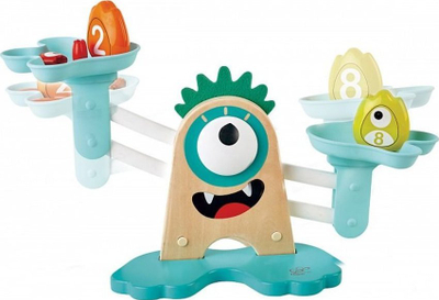 Lodër edukative Hape Monster Math Scale, 22 copa, shumëngjyrëshe