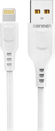 Kabllo USB-A Denmen Lightning (29347), 1 m, e bardhë