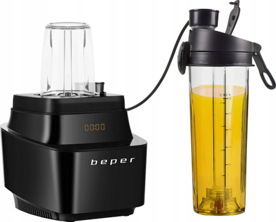 Mikser vakum Beper, kavanoz 1.5L, ekran digjital, i zi