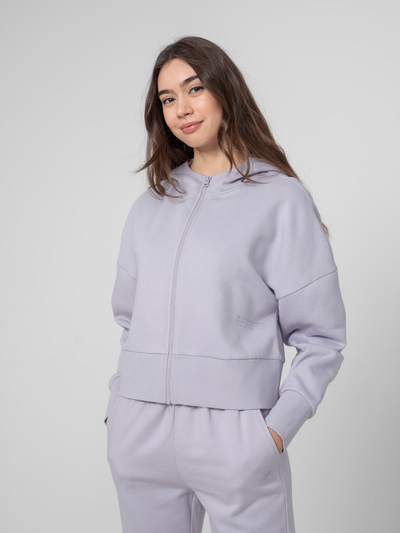 Bluza 4F Warm Top, për goca, me kapuç, vjollcë