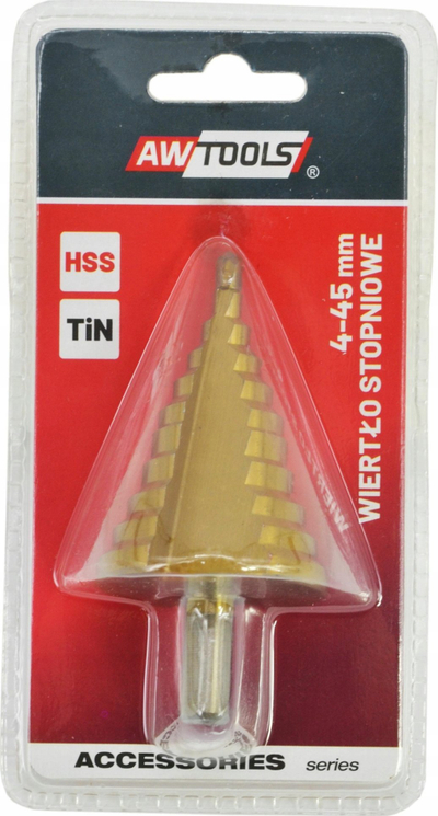 Gërshërë hapshkallë Awtools STEP DRILL BIT HSS TIN, 6 35mm, për metal