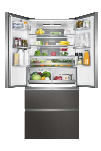 Frigorifer amerikan Haier HB18FGSAAA, 539L, Total No Frost, inox i errët