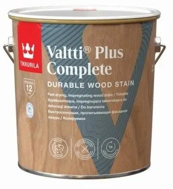 Llak–bejcë për dru Tikkurila Valtti Plus Complete, 5L, Dark Rosewood