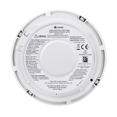Detektor tymi dhe monoksidi karboni Kidde K10SCO, dual sensor, i bardhë