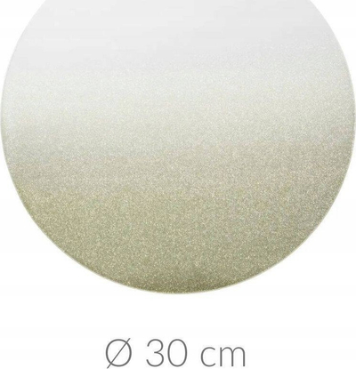 Stendë dekorative Atmosphera Glass Mirror Stand, pasqyrë xhami Ø30 cm, ngjyrë e artë