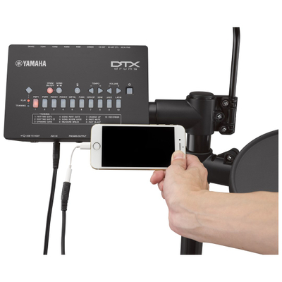 Bateritë elektronike Yamaha DTX452K, modul zëri me kitet, qëndrim i rregullueshëm, e zezë