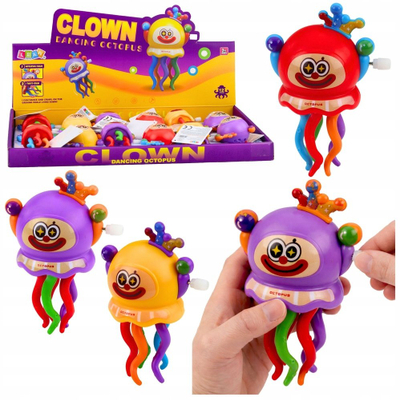 Lodër mekanike Clown Octopus, me gajllë, plastike, shumëngjyrëshe