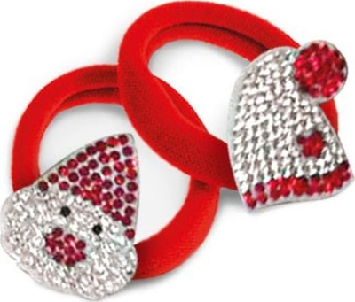 Ластик за коса Donegal Божиќна Scrunchie FA-5739, 1 парче, празнични мотиви, мешани бои