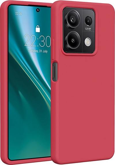 Mbështjellëse Etteri Silicone Case, Xiaomi Redmi Note 13 5G, e kuqe
