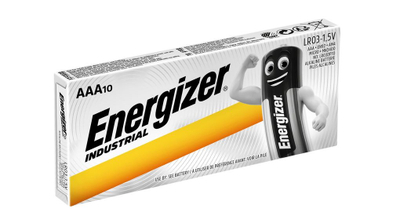 Bateri alkaline Energizer Industrial AAA, 1.5V, paketim 10 copë