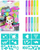 Set kreativ EPEE Project Plush NEON Refill, 10 markera, 20 shabllone